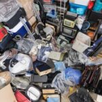 Hoarder,house,junk,pile,of,clothing,bags,,household,objects,,vintage